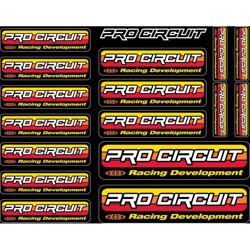 Autocollants PRO CIRCUIT pour Motocross