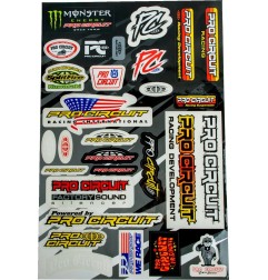 Planche de stickers Deluxe PRO CIRCUIT pour Motocross