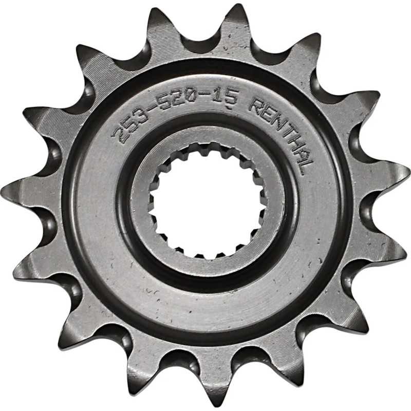 RENTHAL front sprocket 15 teeth, 520 pitch for HONDA CR 250, CR 500, CRF 250 F, CRF 450, TRX 450 from 1988 to 2024