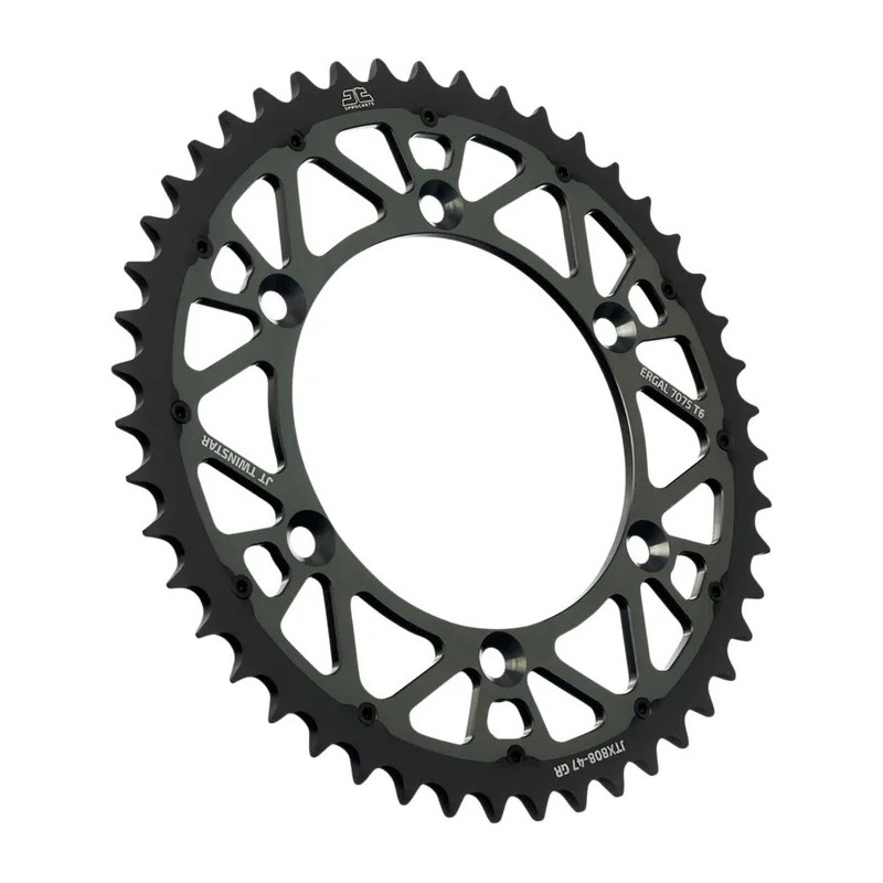 Couronne arrière Twinstar JT SPROCKETS pour KAWASAKI, SUZUKI, DR 350 SH, RM 125 de 1979 à 2026 dents aux choix