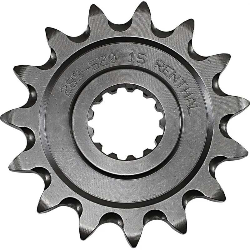 Piñón RENTHAL 15 dientes, paso 520 para APRILIA, KAWASAKI, SUZUKI, YAMAHA, RS, EN, KLE, KX, NINJA, TDR de 1988 a 2026