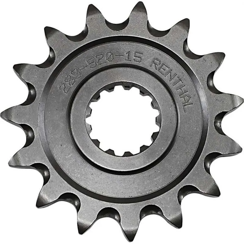 RENTHAL sprocket 15 teeth, 520 pitch for APRILIA, KAWASAKI, SUZUKI, YAMAHA, RS, EN, KLE, KX, NINJA, TDR from 1988 to 2026
