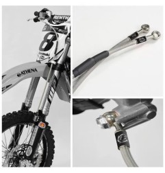 Durite de frein en acier inoxydable MOTO-MASTER pour GAS GAS, HUSQVARNA, KTM, MC 65, TC 65, SX 65 de 2023 à 2026