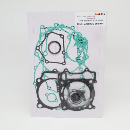 ITALKIT complete engine gasket pack for YAMAHA YFZ 450R from 2009 to 2017, 450X from 2010 to 2011