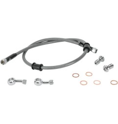 Stainless steel braided brake hose for KAWASAKI KLR 650 from 2008, 2009, 2010, 2011, 2012, 2013, 2014, 3015, 2016