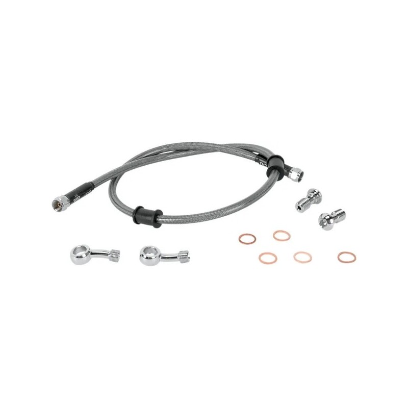 Stainless steel braided brake hose for KAWASAKI KLR 650 from 2008 to 2018