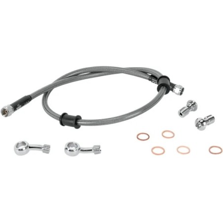 Latiguillo de freno de acero inoxidable trenzado para KAWASAKI KLR 650 de 2008, 2009, 2010, 2011, 2012, 2013, 2014, 3015, 2016