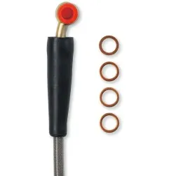 Edelstahl-Bremsschlauch mit Geflecht für KTM EXC 125, EXC 200, EXC 250, EXC 300, SX 125, SX 250, SXC 400 von 1998 bis 2003 