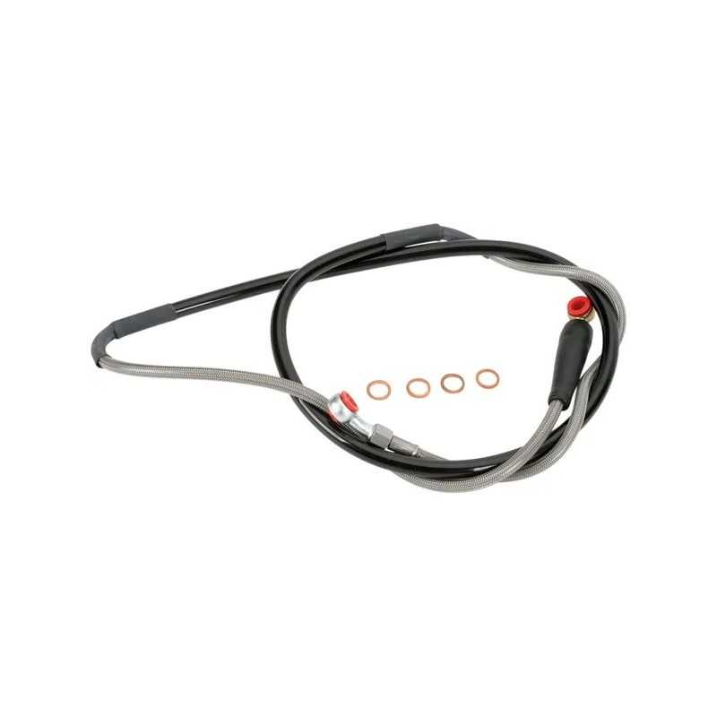Edelstahl-Bremsschlauch mit Gewebeummantelung für YAMAHA WR 400, YZ 125, YZ 250, YZ 400, YZ 450, Baujahre 1998 bis 2004