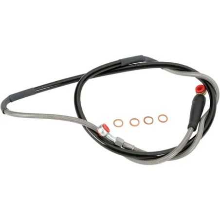 Edelstahl-Bremsschlauch mit Gewebeummantelung für YAMAHA WR 400, YZ 125, YZ 250, YZ 400, YZ 450, Baujahre 1998 bis 2004