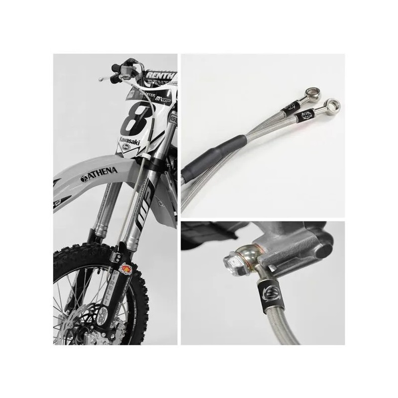 Latiguillo de freno de acero inoxidable para GAS GAS, HUSQVARNA, KTM MC 65, TC 65, SX 65 de 2023 a 2026