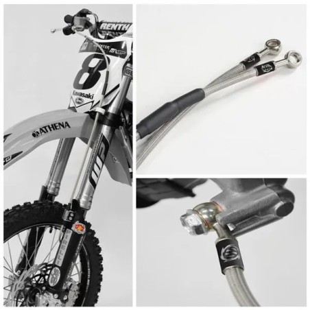 Latiguillo de freno de acero inoxidable para GAS GAS, HUSQVARNA, KTM MC 65, TC 65, SX 65 a partir de 2023, 2024, 2025, 2026