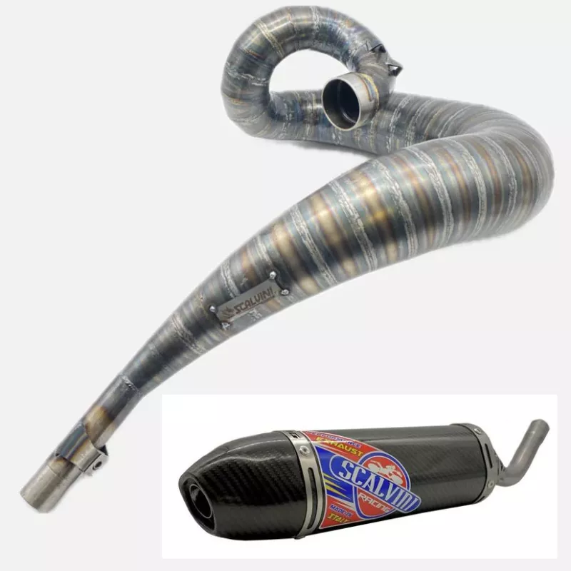 Muffler SCALVINI with carbon silencer for HONDA CR 500 from 1989 to 2001