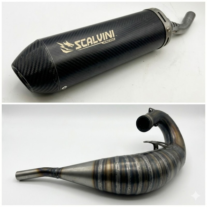 Muffler SCALVINI with carbon silencer for BETA RR RACING 125 from 2019 to 2024