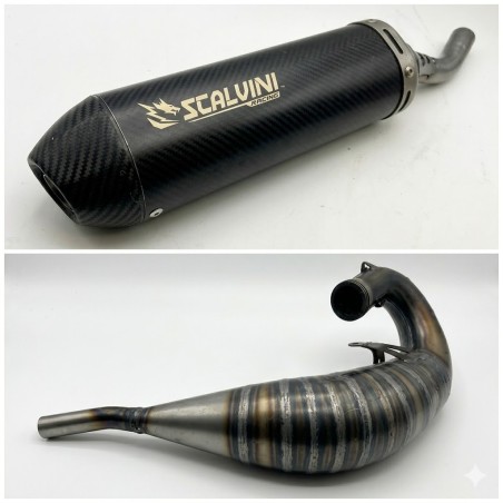 Muffler SCALVINI with carbon silencer for BETA RR RACING 125 from 2019 to 2024