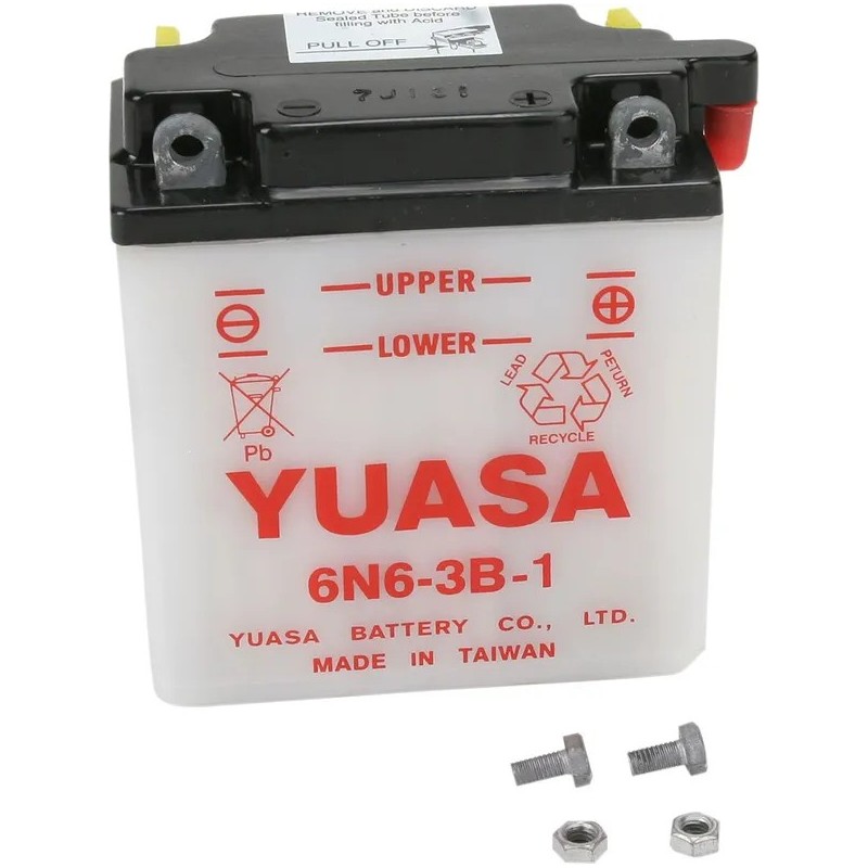 Batería convencional YUASA para YAMAHA DT 175, DT 250, DT 400, XT 250, XT 500 de 1976 a 1990 Batería convencional YUASA para YAMAHA DT 175, DT 250, DT 400, XT 250, XT 500 de 1976 a 1990