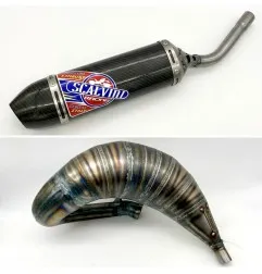 SCALVINI -Auspuffanlage komplett mit Carbon-Schalldämpfer für APRILIA RX, SX 125 von 2007 bis 2015
