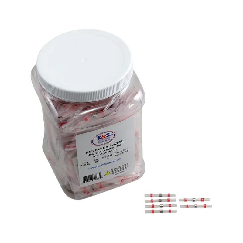 Kit, recharge de connecteurs de fils thermorétractables sans soudure K&S TECHNOLOGIES pour Motocross