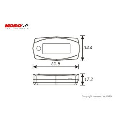 Termómetro doble Mini-4 KOSO para Motocross