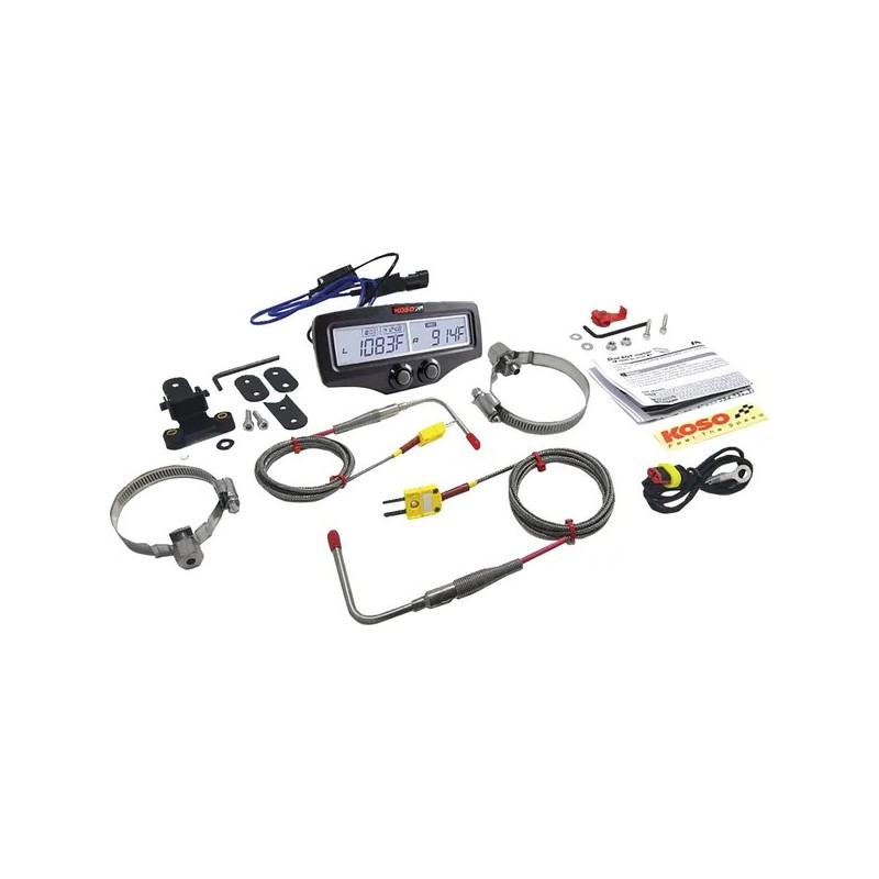 Doble indicador de temperatura de escape KOSO para Motocross