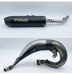 Muffler SCALVINI complete with carbon silencer for KTM SX, HUSQVARNA TC 65 from 2024