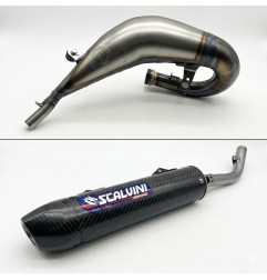 Muffler SCALVINI complete with carbon silencer for KTM SX 125 from 2019 to 2022