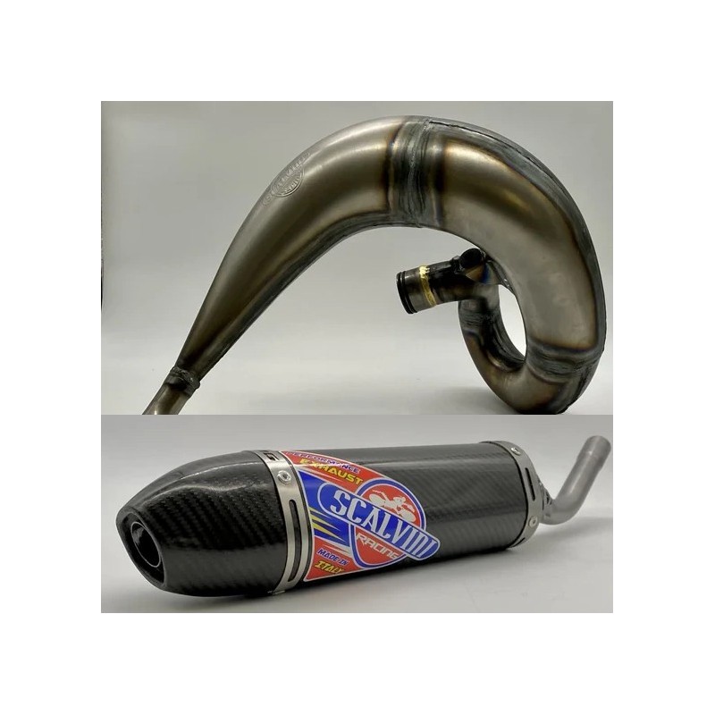 Muffler SCALVINI complete with carbon silencer for SUZUKI RM 250 from 2003 to 2008