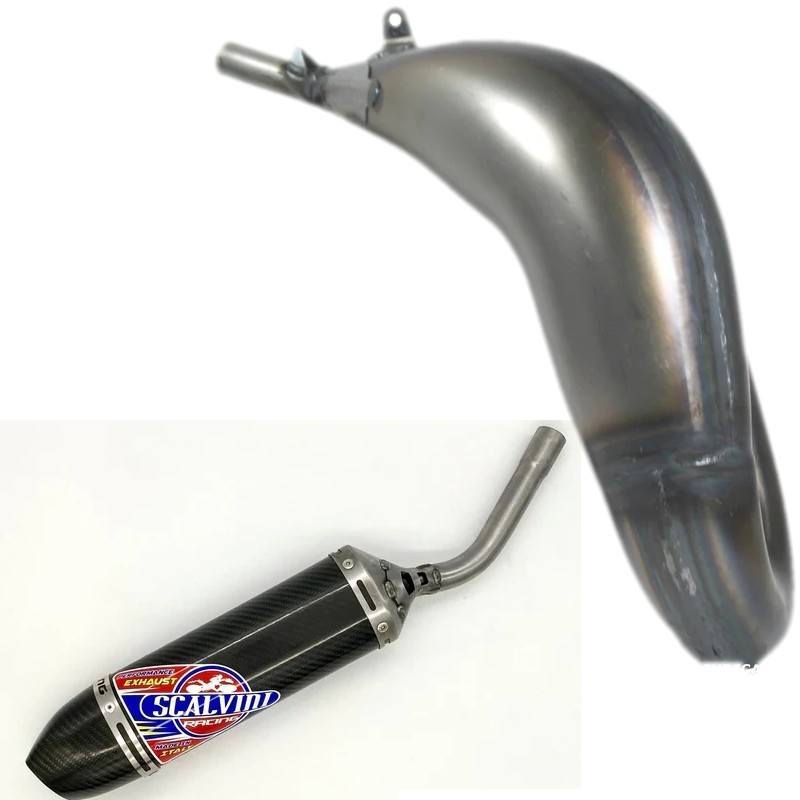 Silenciador SCALVINI completo con silenciador completo de carbono para HM 125 ROTAX de 2010 a 2015