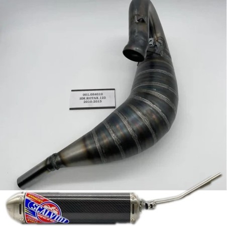 Muffler SCALVINI complete with full carbon silencer for HM 125 ROTAX from 2010 to 2015