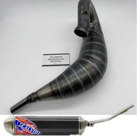 Silenciador SCALVINI completo con silenciador completo de carbono para HM 125 ROTAX de 2010 a 2015