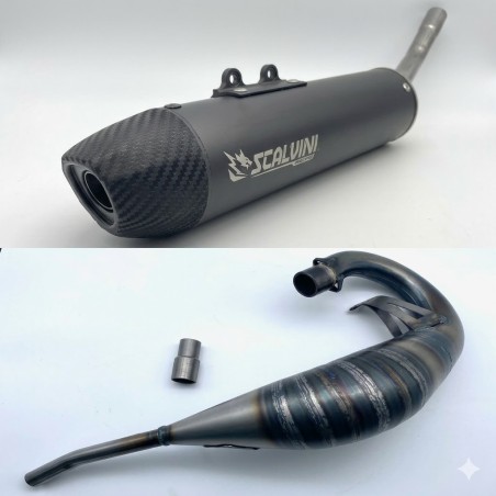 Silenciador SCALVINI completo con silenciador completo de carbono para HM 50 de 2010 a 2015