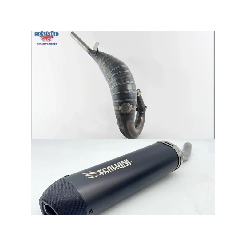 Muffler SCALVINI complete with carbon look muffler for HUSQVARNA WR 250, 300 from 2003 to 2012