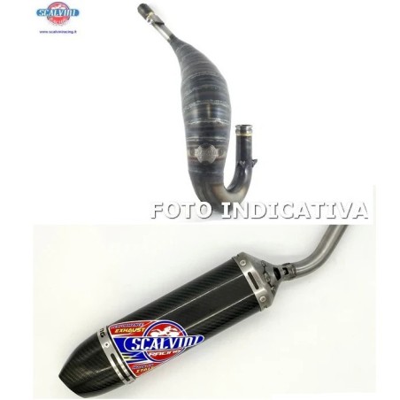Pot d'échappement SCALVINI complet avec silencieux full carbone pour SUZUKI RM 125 de 2001 à 2008