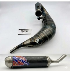 Muffler SCALVINI complete with full carbon silencer for KTM EXC TPI, HUSQVARNA TE FI 150 from 2024