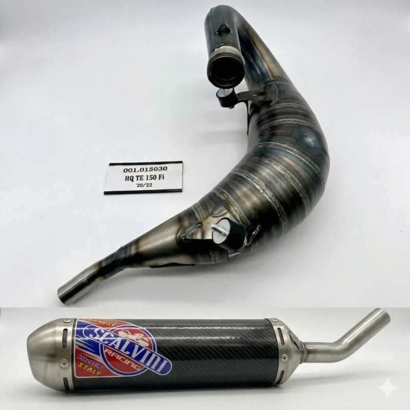Silenciador SCALVINI completo con silenciador completo de carbono para KTM EXC TPI, HUSQVARNA TE FI 150 a partir de 202