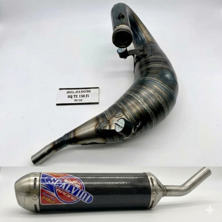 Muffler SCALVINI complete with full carbon silencer for KTM EXC TPI, HUSQVARNA TE FI 150 from 2024