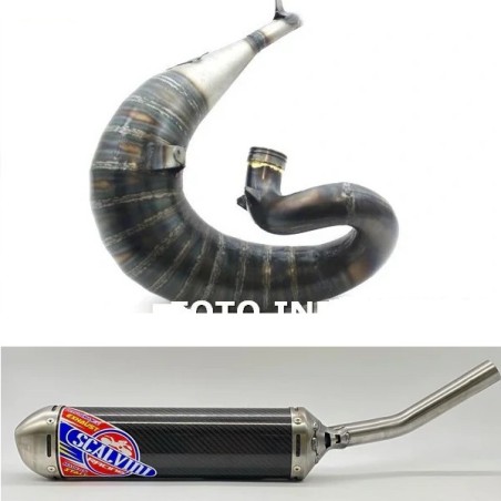 Muffler SCALVINI complete with full carbon silencer for KTM EXC 200 from 2005 to 2011