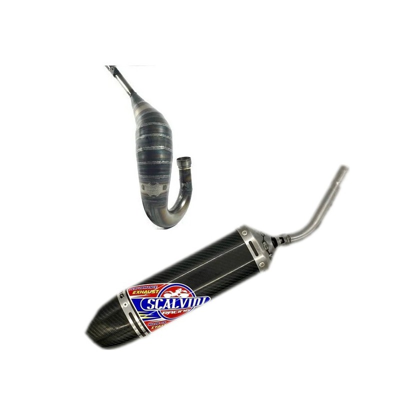 Muffler SCALVINI complete with full carbon silencer for HONDA CR 125 from 1998 to 1999