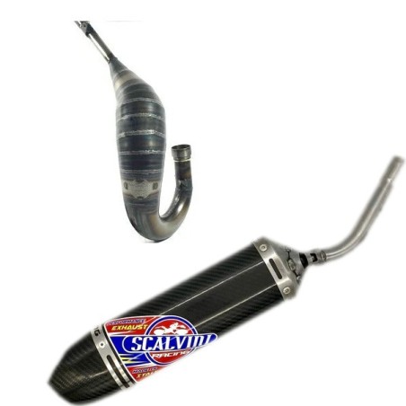 Silenciador SCALVINI completo con silenciador de carbono para HONDA CR 125 de 1998 a 1999