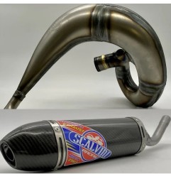 Silenciador SCALVINI completo con silenciador de carbono/acero inoxidable para HONDA CR 250 de 1990 a 1991