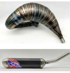 Pot d'échappement SCALVINI complet avec silencieux carbone/inox pour APRILIA RX, SX 125 de 2007 à 2015