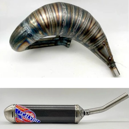 Pot d'échappement SCALVINI complet avec silencieux carbone/inox pour APRILIA RX, SX 125 de 2007 à 2015