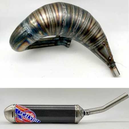 SCALVINI -Auspuffanlage komplett mit Schalldämpfer aus Carbon/Edelstahl für APRILIA RX, SX 125 von 2007 bis 2015