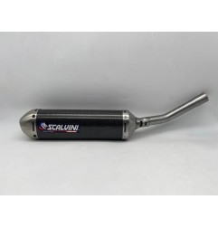 Silencioso de escape SCALVINI look carbono APRILIA RX, SX 125 de 1992 a 1994