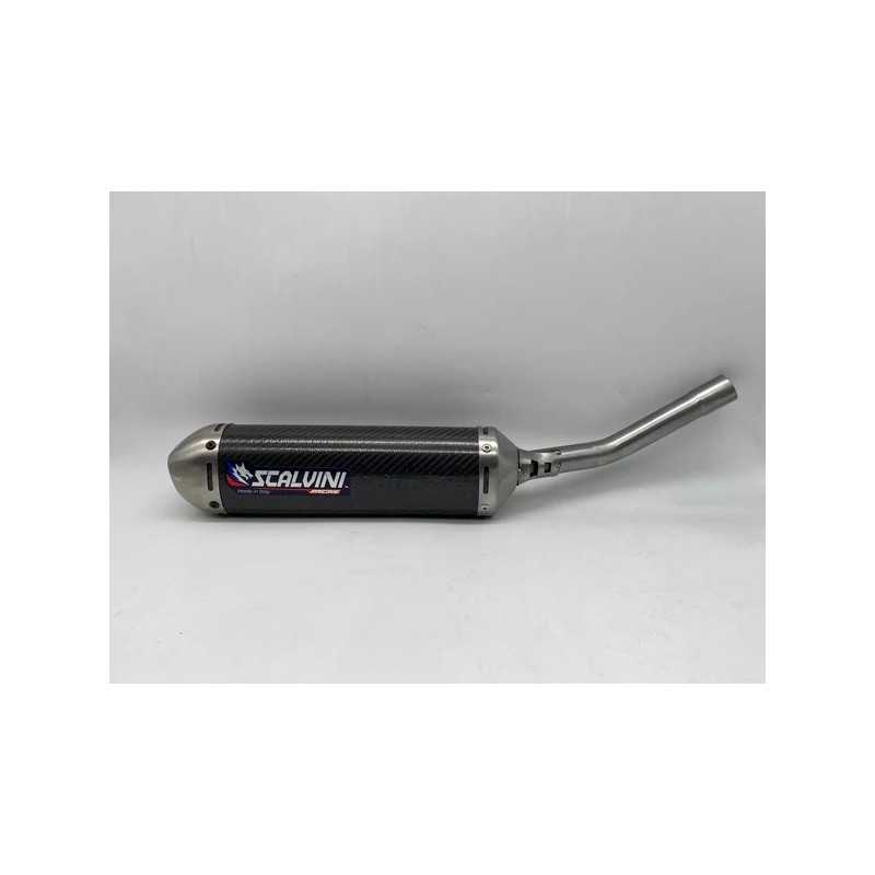 Silencioso de escape SCALVINI look carbono APRILIA RX, SX 125 de 1992 a 1994