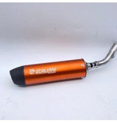 Silenciador de escape SCALVINI Carbon Look Naranja para KTM SX, HUSQVARNA TC, GAS GAS MC 85 a partir de 2025