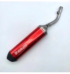 Silencieux d'échappement SCALVINI Carbon Look Rouge pour BETA RR RACING 250-300 de 2020 à 2024