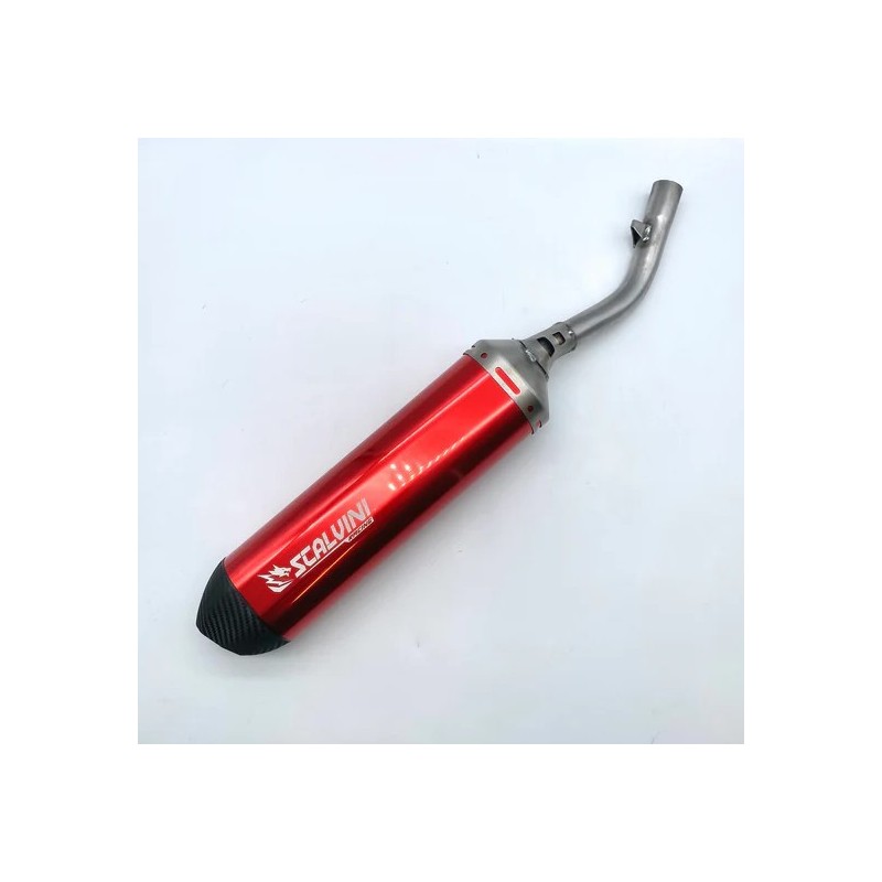 Exhaust silencer SCALVINI Carbon Look Red for BETA RR RACING 250-300 from 2020 to 2024