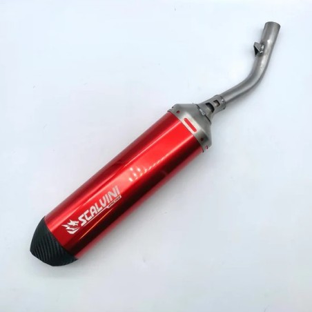 Silencioso de escape SCALVINI Carbon Look Red para BETA RR RACING 250-300 de 2020 a 2024