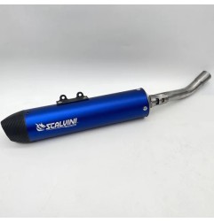 Exhaust silencer SCALVINI Carbon Look Blue for BETA RR RACING 125 from 2019 to 2026